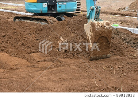 新建住宅地基施工現場 新建住宅地基施工現場 99918938