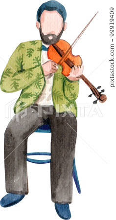 Music watercolor png element,intrument,character 99919409