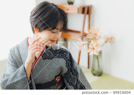 Homongi 與黑色 shibori 99919804