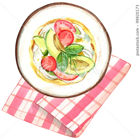 Avocado watercolor png element 99920173
