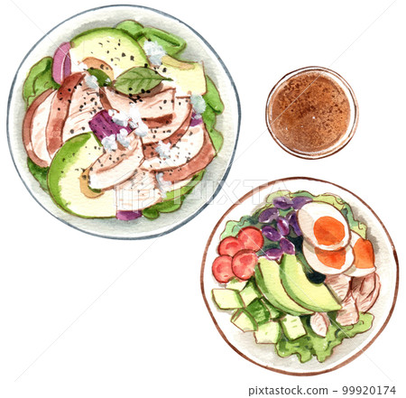 Avocado watercolor png element Avocado watercolor png element 99920174