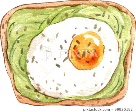 Avocado watercolor png element Avocado watercolor png element 99920192