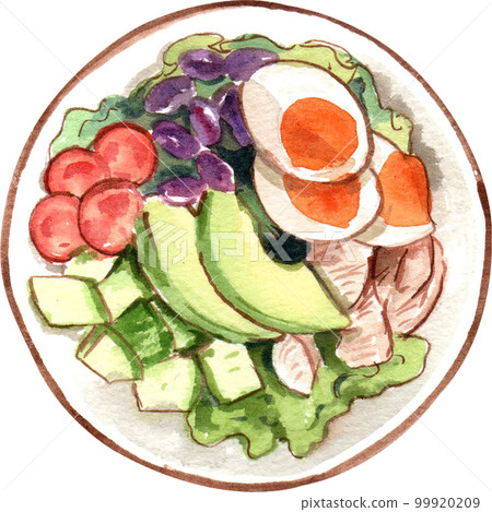 Avocado watercolor png element 99920209