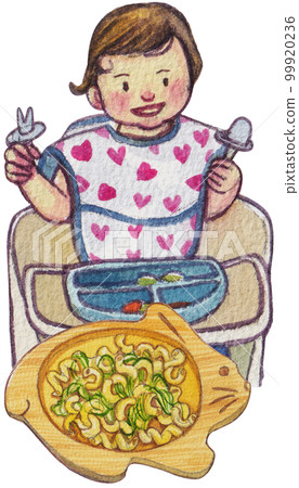 Baby food watercolor png element,noeborn 99920236