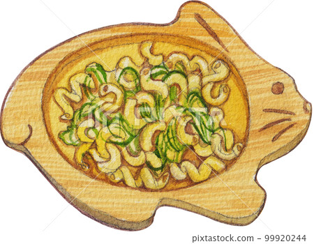 Baby food watercolor png element 99920244