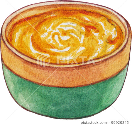 Baby food watercolor png element 99920245