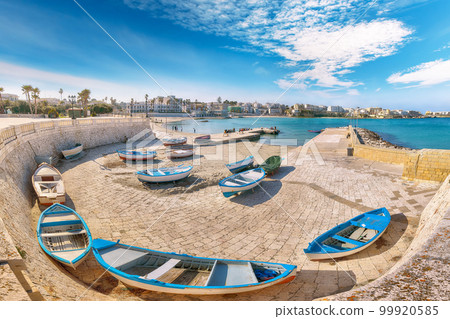 Breathtaking view on promenade of Otranto in Italy. Italian vacation. Breathtaking view on promenade of Otranto in Italy. Italian vacation. 99920585