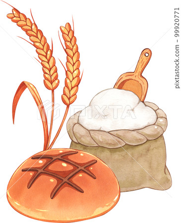 Bake bakery watercolor png element 99920771