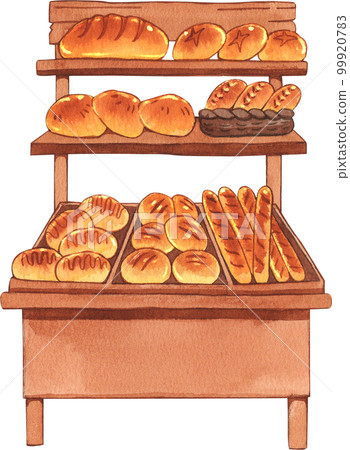 Bake bakery watercolor pnf element Bake bakery watercolor pnf element 99920783