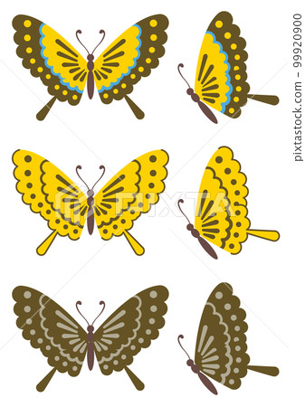Set of illustrations of swallowtail butterflies 99920900