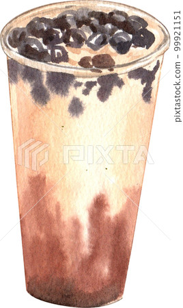 Tea drink watercolor png element 99921151