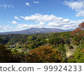 Mt. Adatara in the autumn sky 99924233