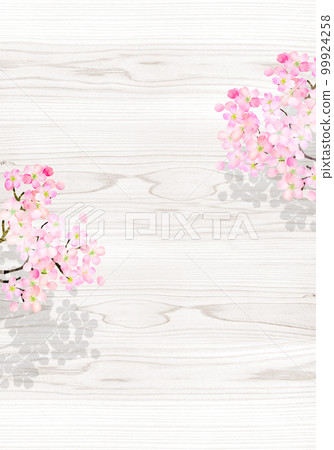 Cherry blossoms and wood grain Background material Cherry blossoms and wood grain Background material 99924258