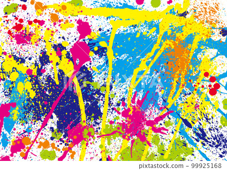 Vertical background with colorful paint splatters on white background 99925168