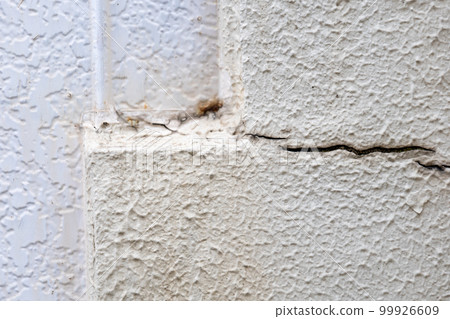 裂縫，剝落，建築，混凝土，裂縫，外牆，室外，污垢，建築，圍欄，外牆，損壞 99926609