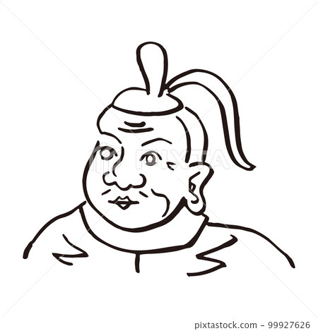 Loose line drawing illustration of Ieyasu Tokugawa 99927626