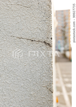 Cracks, peeling, construction, concrete, cracks, outer wall, outdoor, dirt, construction, fence, outer wall, damage 99927735