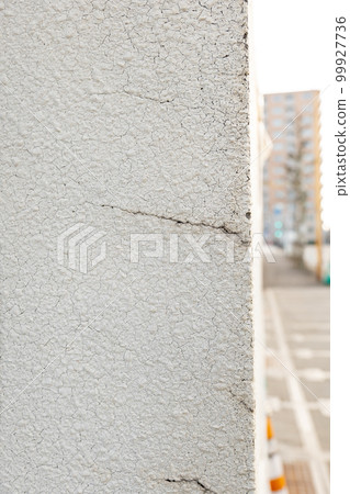 裂縫，剝落，建築，混凝土，裂縫，外牆，室外，污垢，建築，圍欄，外牆，損壞 99927736