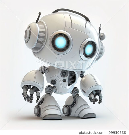 Character design of little cute robot on isolated background Created with Generative AI technology. Character design of little cute robot on isolated background Created with Generative AI technology. 99930888