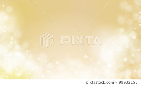 Glittering gold colored circle bokeh background illustration 99932153