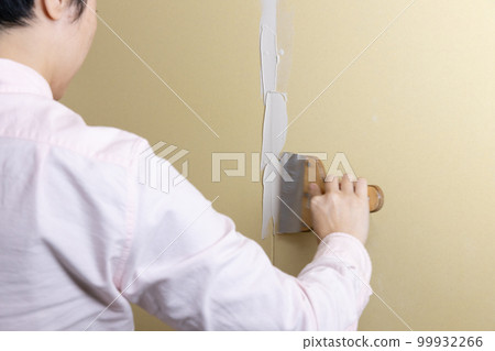 貼佈前牆面的膩子處理 99932266