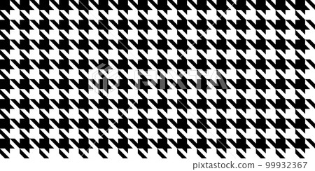Houndstooth seamless pattern. Black and white dogs tooth repeating background Loopable fabric texture. Vector illustration Houndstooth seamless pattern. Black and white dogs tooth repeating background Loopable fabric texture. Vector illustration 99932367