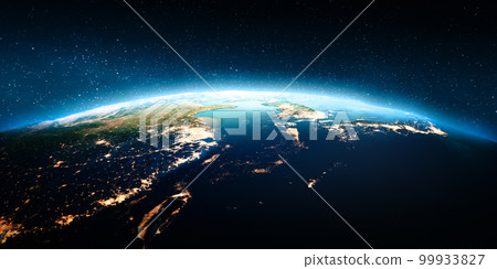 China, Taiwan at night 99933827