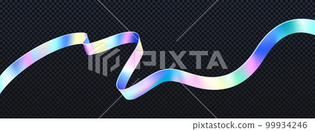 Abstract holographic tape isolated on transparent 99934246