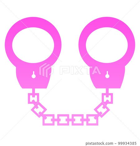手銬剪影（粉色） 99934385