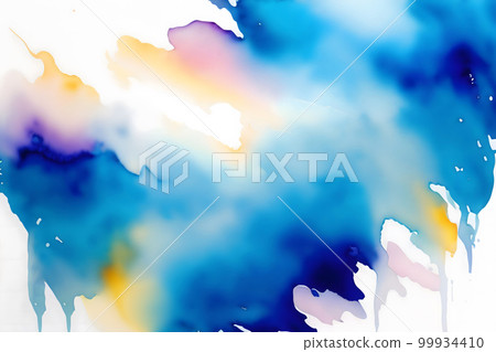 Blue watercolor texture background material Blue watercolor texture background material 99934410