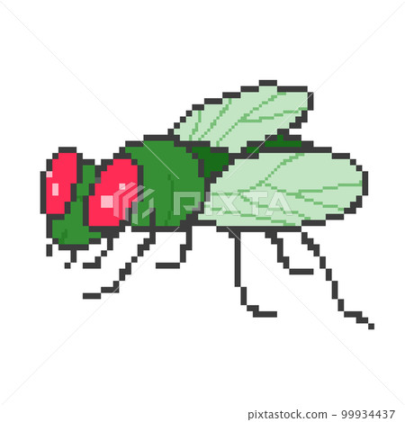 Fly _ pixel art (green) 99934437