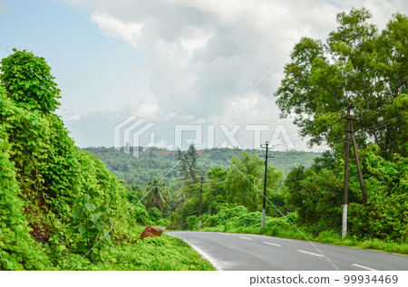 Green hills on the outskirts of Mangalore, India Green hills on the outskirts of Mangalore, India 99934469