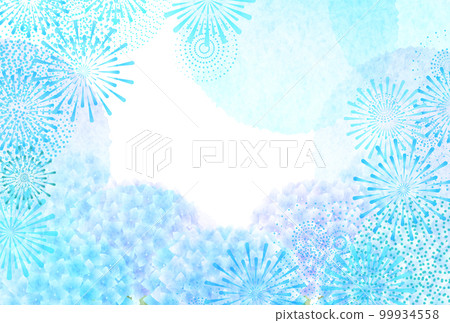 Fireworks summer greeting watercolor background Fireworks summer greeting watercolor background 99934558