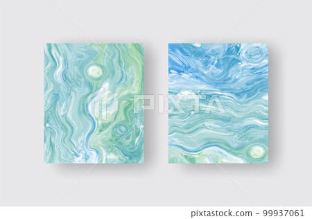 Elegant banner template design with blue paint set. Elegant banner template design with blue paint set. 99937061