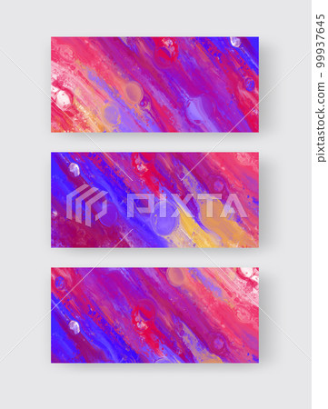 Elegant banner template design with purple paint set. Elegant banner template design with purple paint set. 99937645