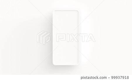 A white 3D background with a smartphone-sized frame in the center A white 3D background with a smartphone-sized frame in the center 99937918