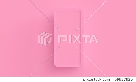 A pink 3D background with a smartphone-sized frame in the center A pink 3D background with a smartphone-sized frame in the center 99937920
