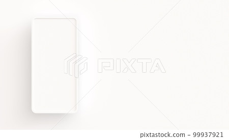 白色 3D 背景，左邊緣有智能手機大小的邊框 99937921