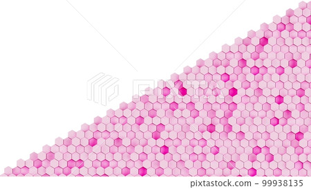 Soft pink hexagon 3D hexagon 99938135