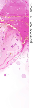 Vector pink coral banner. Hand drawn abstract paint brush stroke. 99938528