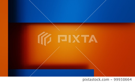 藍色/橙色 3D 平面背景 藍色/橙色 3D 平面背景 99938664