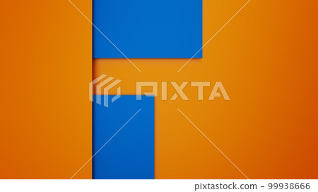 藍色/橙色 3D 平面背景 99938666