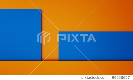 藍色/橙色 3D 平面背景 藍色/橙色 3D 平面背景 99938667