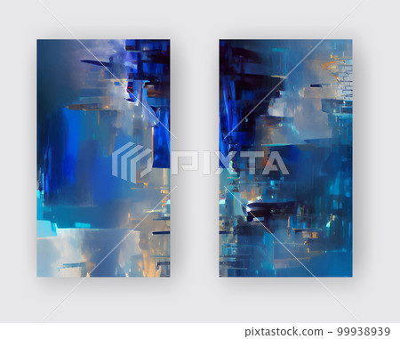 Abstract backgrounds set modern futuristic graphic. Blue chaotic background. 99938939