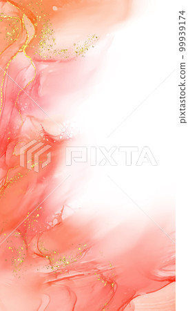 Vector coral banner. Hand drawn abstract paint brush stroke. Vector coral banner. Hand drawn abstract paint brush stroke. 99939174