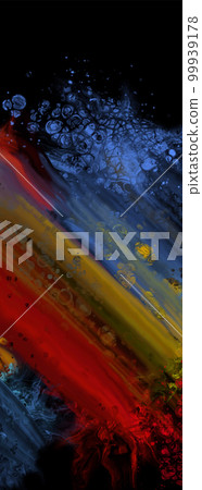 Modern colorful flow background on black. Wave Liquid shape in color banner. Modern colorful flow background on black. Wave Liquid shape in color banner. 99939178