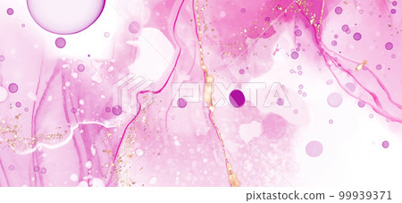Vector pink coral banner. Hand drawn abstract paint brush stroke. Vector pink coral banner. Hand drawn abstract paint brush stroke. 99939371