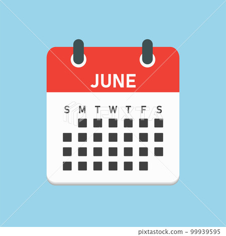 Vector template icon page calendar, month June 99939595