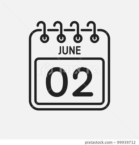 Icon page calendar day - 2 June Icon page calendar day - 2 June 99939712