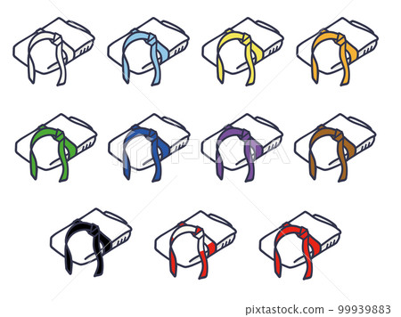Judo karate promotion belt color set Judo karate promotion belt color set 99939883